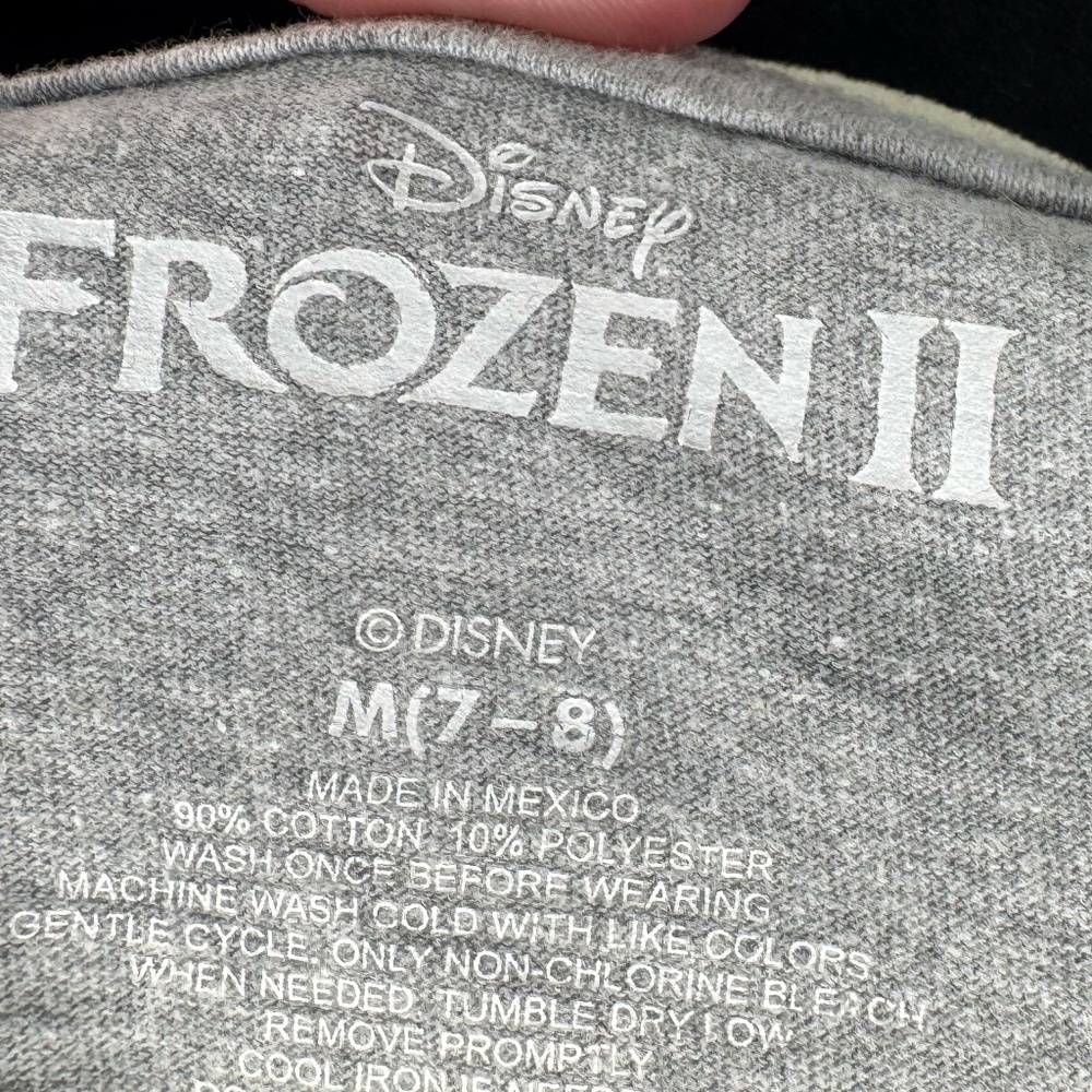 Frozen II T-Shirt, Anna, Elsa, Olaf, Bruni, Gray - Picture 3 of 3